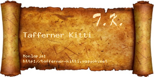 Tafferner Kitti névjegykártya