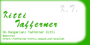 kitti tafferner business card